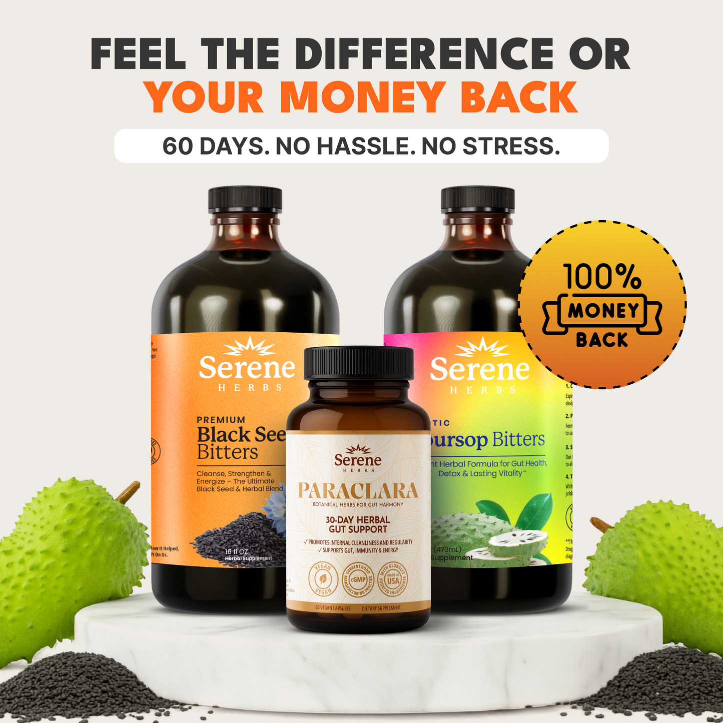 Soursop Bitters, Black Seed Bitters & Parasite Cleanser Bundle