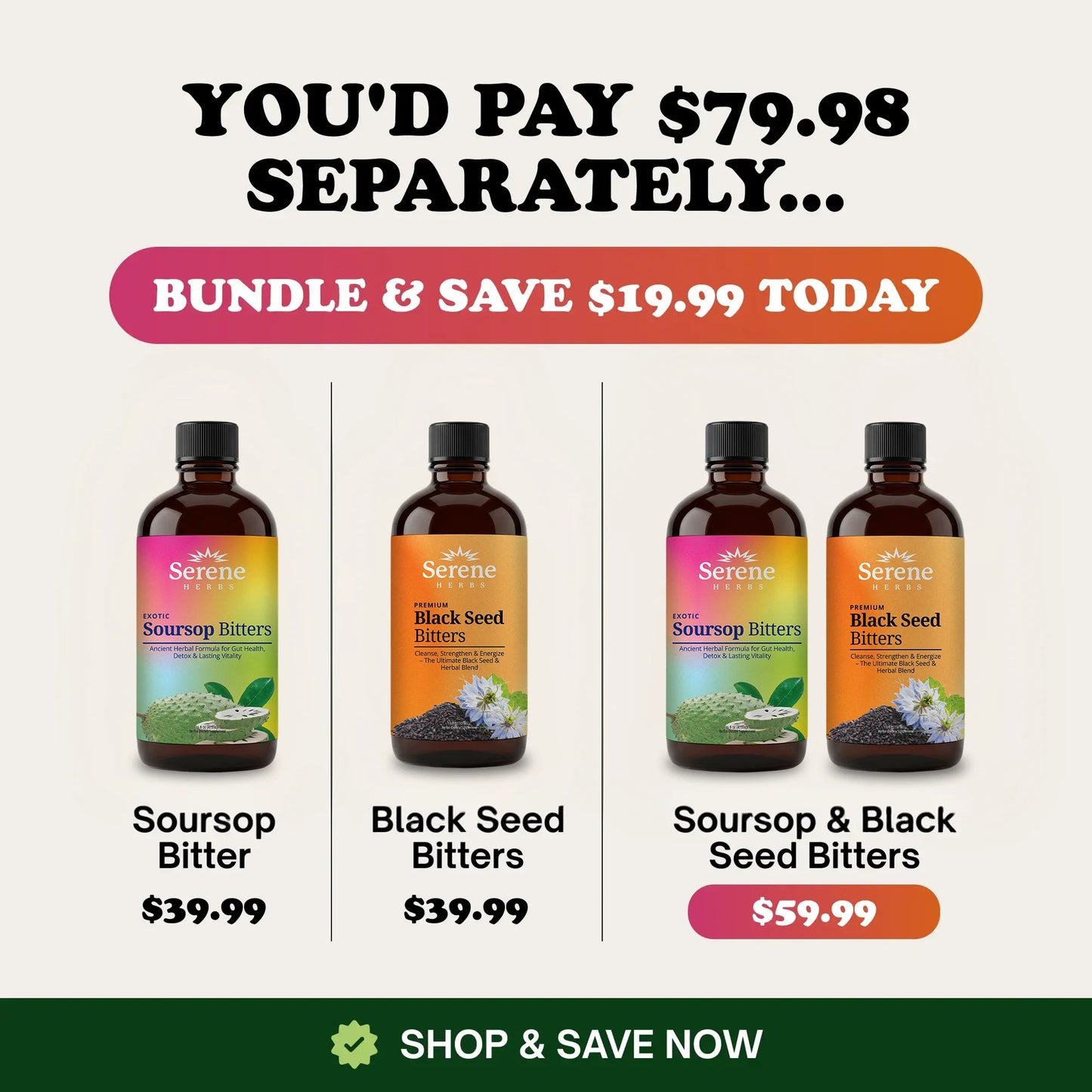 Soursop Bitters & Black Seed Bitters Bundle