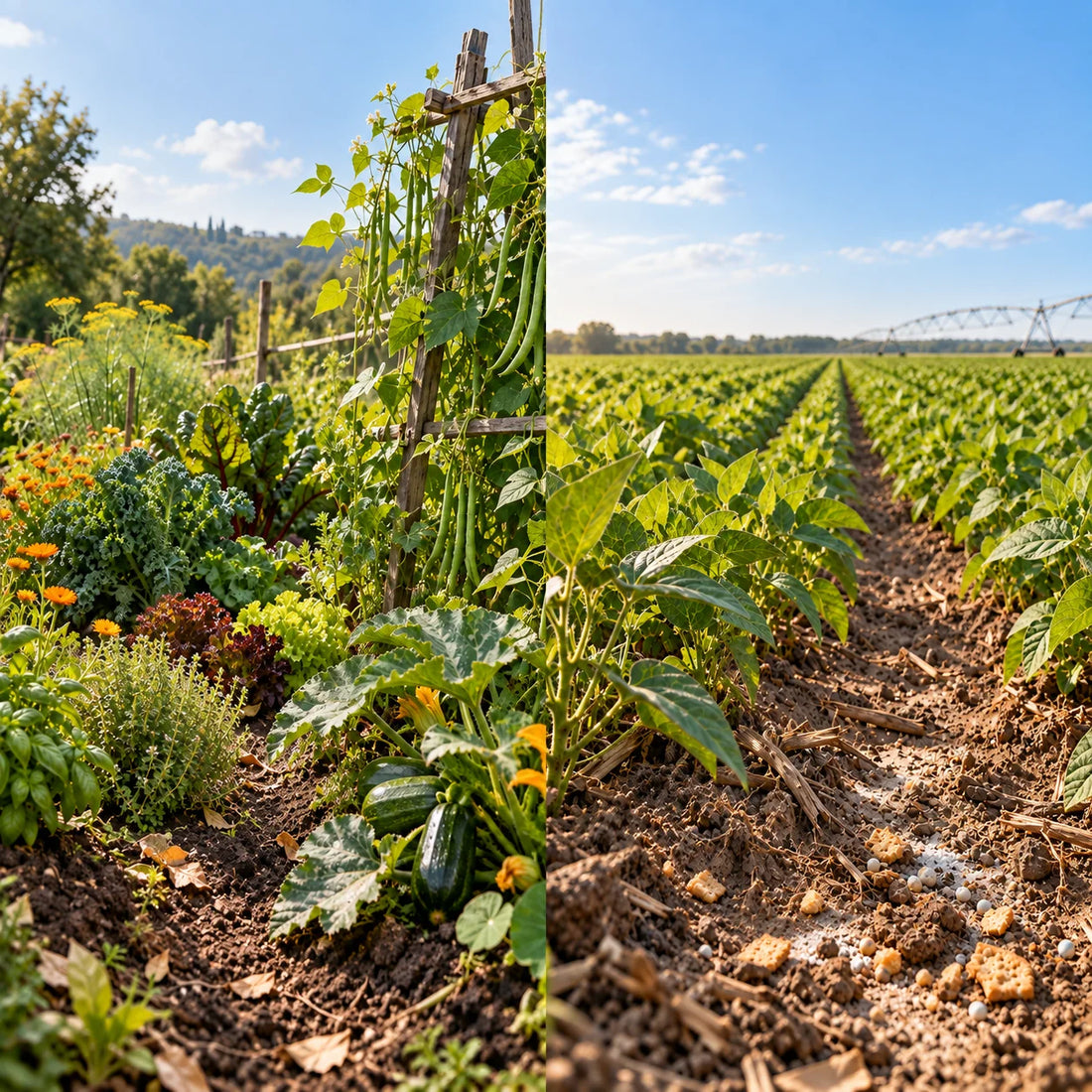 Then vs now: mineral-rich garden vs modern mono-crop