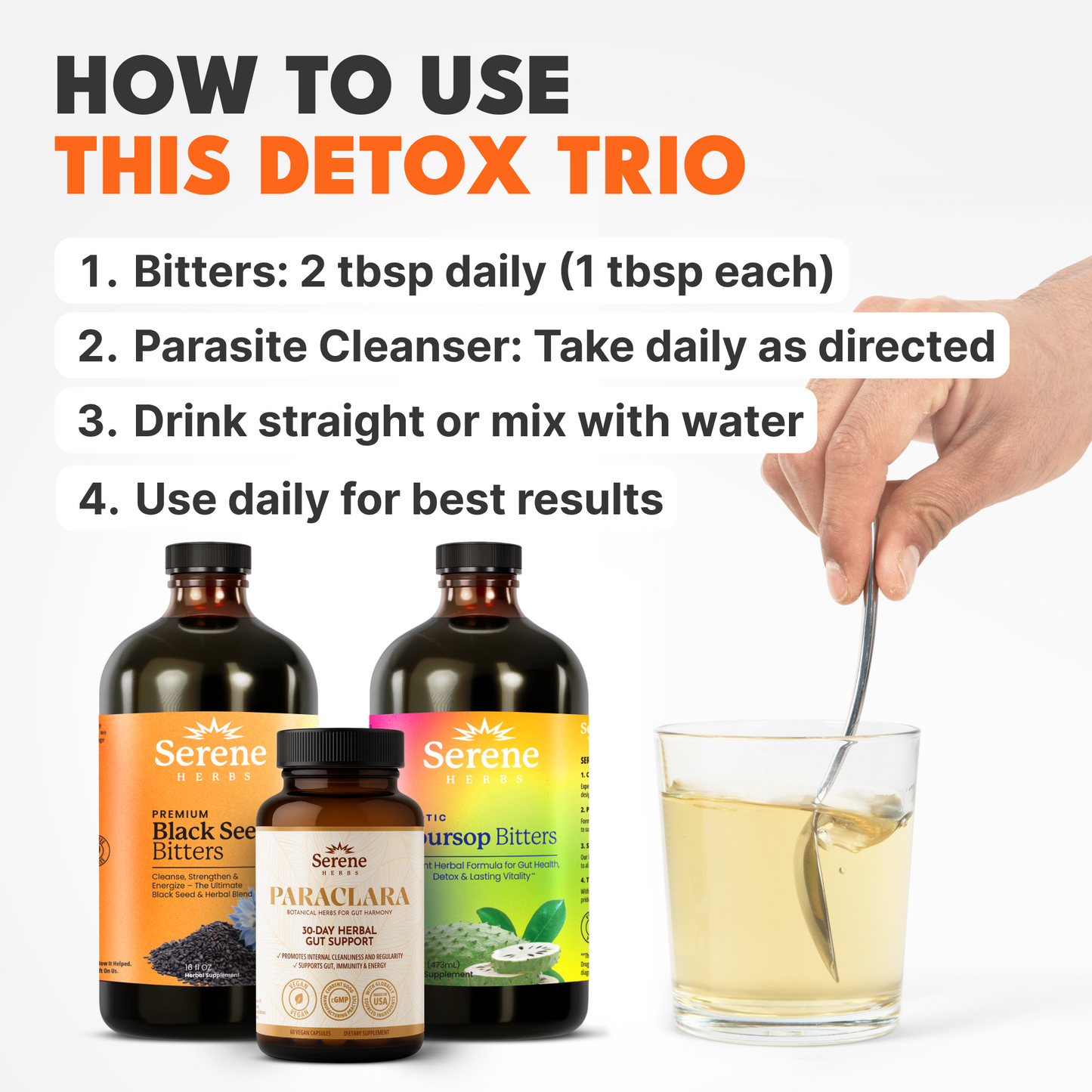 Soursop Bitters, Black Seed Bitters & Parasite Cleanser Bundle