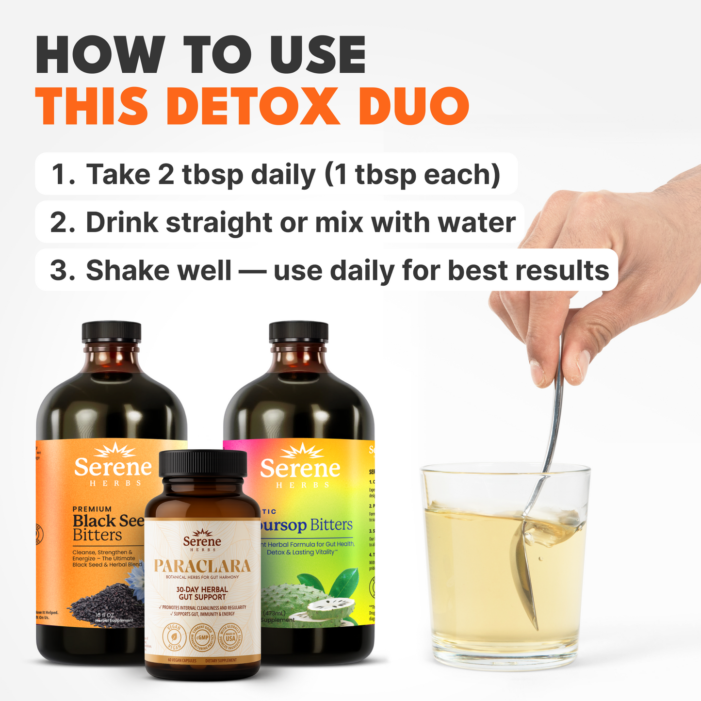 Soursop Bitters, Black Seed Bitters & Parasite Cleanser Bundle