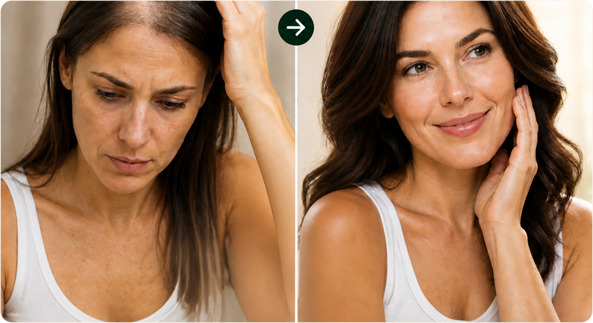 Woman experiencing bloating and looking at her stomach