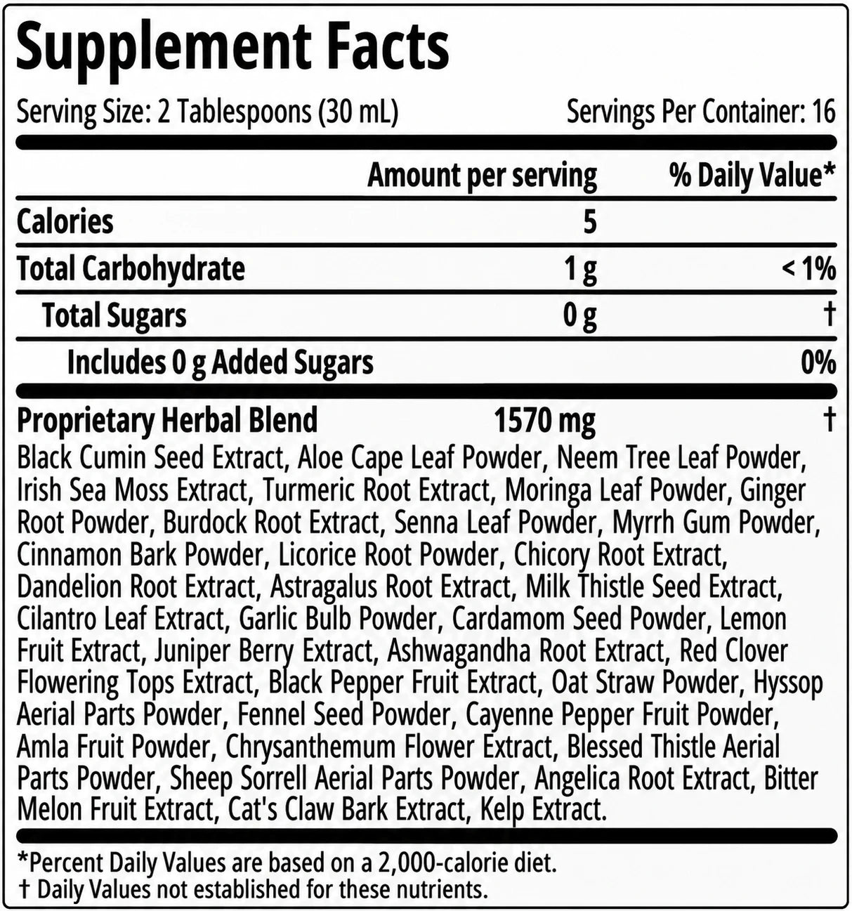 Nutrition Label
