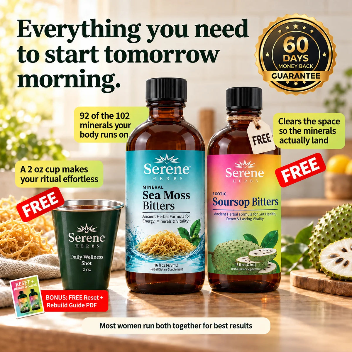 Sea Moss Mineral Bitters + Soursop Bitters